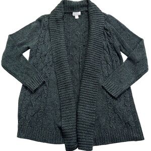 Market & Spruce Evergreen Open Front Cardigan - small